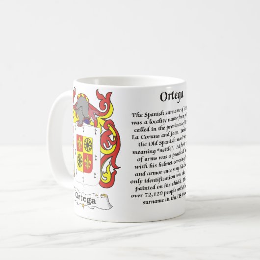 マグオルテガ家族の紋章付き外衣 コーヒーマグカップ (正面左)