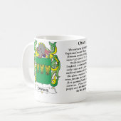 マグオーウェン家族の紋章付き外衣 コーヒーマグカップ (正面左)