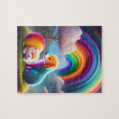 マグカカラフルックの森の小犬 ジグソーパズル (横)