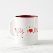 マグカップから飲むバレンタイン ツートーンマグカップ (正面左)