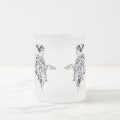 マグカップすりガラスのマグカップ:古代ギリシャの像 フロストグラスマグカップ (中央)