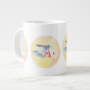 マグカップとコーヒー&ドーナツのイメージ ジャンボコーヒーマグカップ