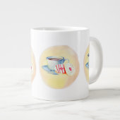 マグカップとコーヒー&ドーナツのイメージ ジャンボコーヒーマグカップ (正面右)