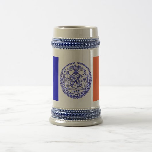 マグカップとニューヨーク州旗 – 米国 ビールジョッキ (中央)