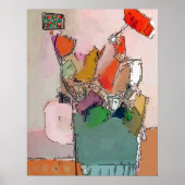 マグカップと花 ポスター (正面)