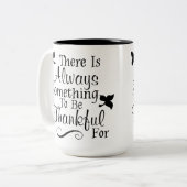 マグカップにはいつも感謝すべきことがある ツートーンマグカップ (正面左)