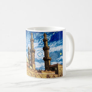 マグカップに乗ったエジプト，カイロ，アル・アズハル・モスク コーヒーマグカップ