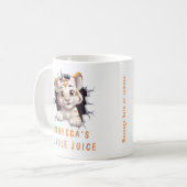 マグカップに可愛い虎！ノベルティのタイガーラバーホワイト コーヒーマグカップ (正面左)