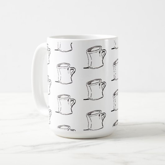 マグカップに変形するカートゥーンのコーヒーマグ コーヒーマグカップ (正面左)