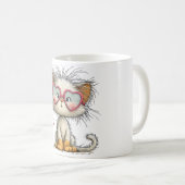 マグカップに描かれたかわいい子猫 コーヒーマグカップ (正面右)