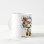 マグカップに描かれたかわいい子猫 コーヒーマグカップ (正面左)