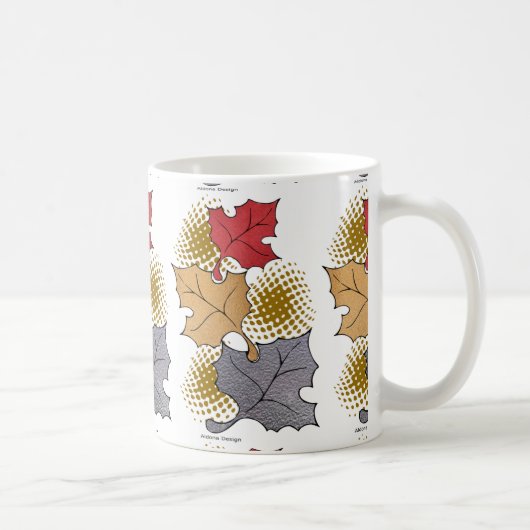 マグカップに描かれた紅葉 コーヒーマグカップ (右)