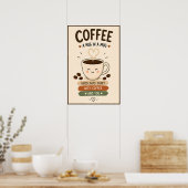 マグカップに込めた1杯のコーヒーと抱擁 16x24 ポスター (キッチン)