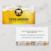 マグカップのクランキング | Beer Froth 名刺 (正面/裏面)