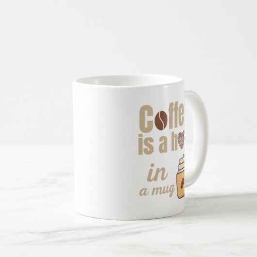 マグカップのコーヒー好きおもしろいにハグ コーヒーマグカップ (正面右)