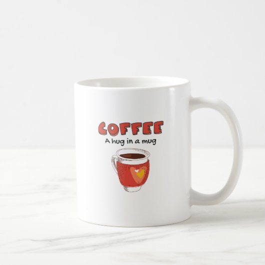 マグカップのコーヒー好きの贈り物でハグをコーヒーで飲む コーヒーマグカップ (右)