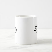 マグカップのタイポグラフィコーヒーマグの正気 コーヒーマグカップ (中央)