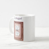 マグカップのデザインのプラグを抜く コーヒーマグカップ (正面左)