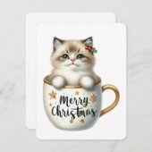 マグカップのメリークリスマス猫 – クリスマス (正面/裏面)