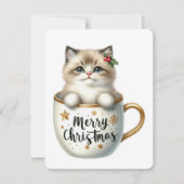 マグカップのメリークリスマス猫 – クリスマス (正面)