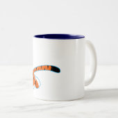 マグカップの上の可愛い漫画の走トラガー ツートーンマグカップ (正面右)