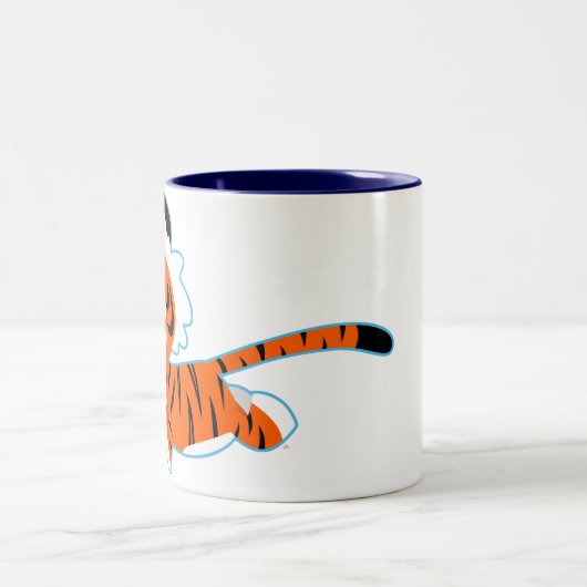 マグカップの上の可愛い漫画の走トラガー ツートーンマグカップ (中央)