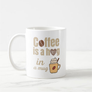 マグカップの中でハグ コーヒー好きのためのユーモア コーヒーマグカップ