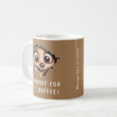 マグカップの中のメルカート!ノベルティforメルカットラバーブラウン コーヒーマグカップ (正面左)