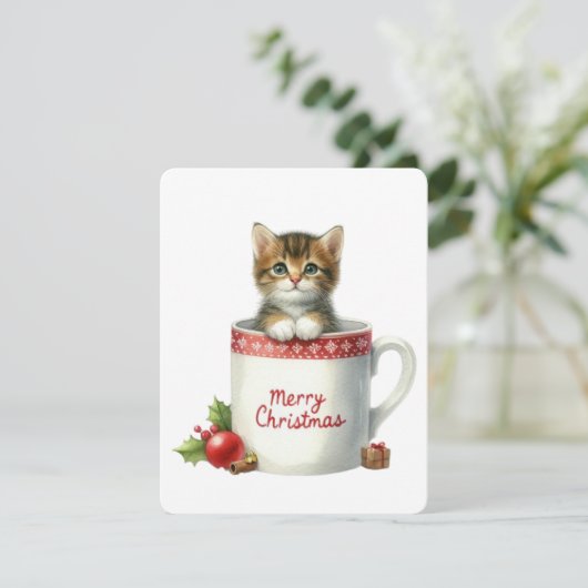 マグカップの中の猫のクリスマス - クリスマス (スタンド正面)