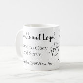 マグカップの六チューダー女王のモットス コーヒーマグカップ (正面左)