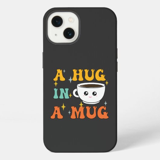 マグカップの抱擁 かわいい カワイイ iPhoneケース (裏面)