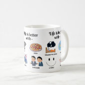 マグカップの方が人生は好い コーヒーマグカップ (正面右)