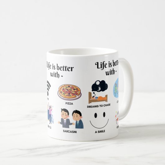 マグカップの方が人生は好い コーヒーマグカップ (正面右)