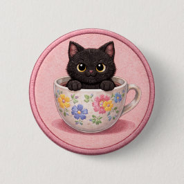 マグカップの猫 缶バッジ