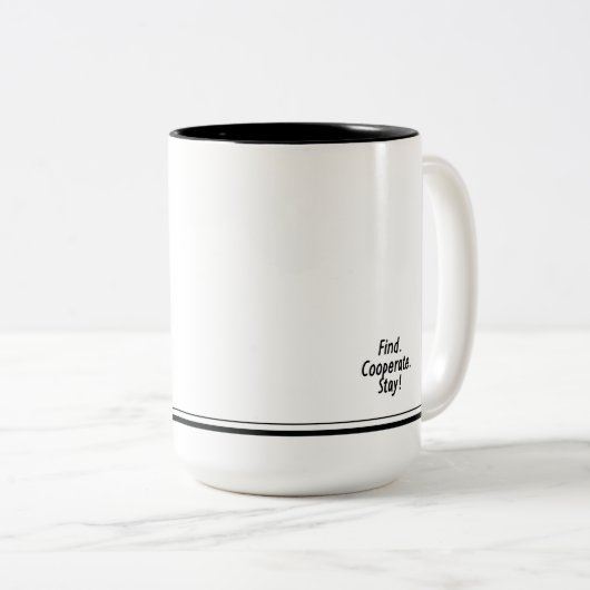 マグカップの神父…見つけろ協力しろ！ ツートーンマグカップ (正面右)