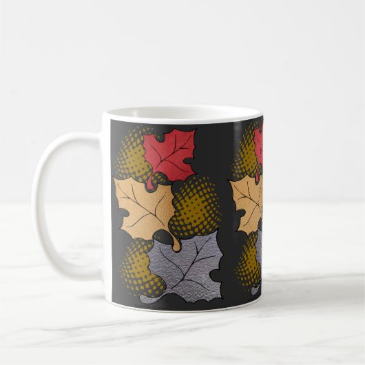 マグカップの紅葉柄 コーヒーマグカップ (左)
