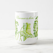 マグカップの葉クラシック状の彫刻 コーヒーマグカップ (中央)