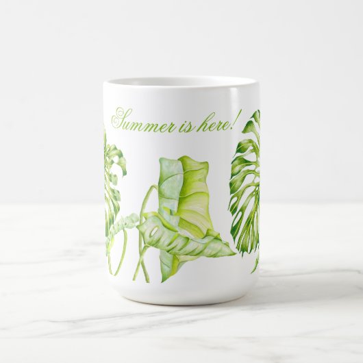 マグカップの葉クラシック状の彫刻 コーヒーマグカップ (中央)