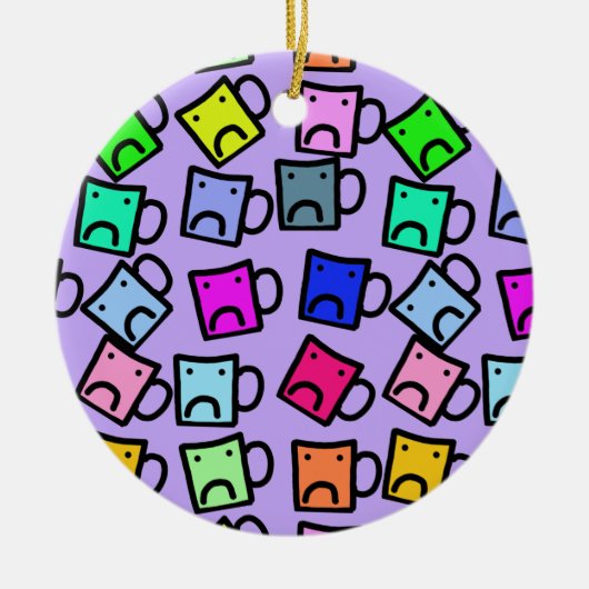 マグカップの飾りにならないよおもしろいう セラミックオーナメント (正面)