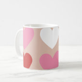 マグカップはカラフルハートで作成。 コーヒーマグカップ (正面左)