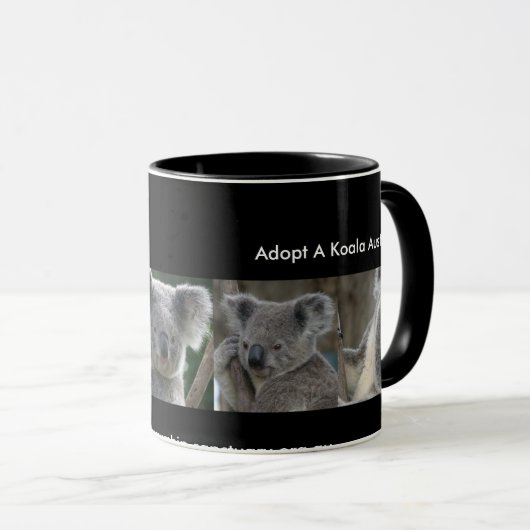 マグカップはコアラ野生動物の子オーストラリアを養子にする マグカップ (正面右)