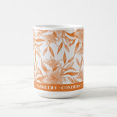 マグカップを意味するオレンジリリー花 コーヒーマグカップ (中央)