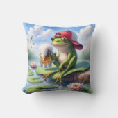 マグカップを持つビール|過去記事 クッション (正面)