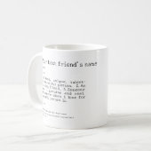 マグカップパーソナライズされた、友情マグカップ、カスタムギフト コーヒーマグカップ (正面左)