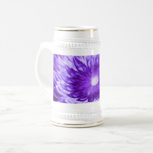 マグカップファンタジー花紫 ビールジョッキ (正面左)