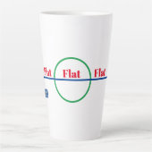 マグカップラテ（フラットアース） RFPMDesigns ©️ 2024 カフェラテマグ (正面)