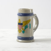 マグカップヴァージン諸島国旗 – USA ビールジョッキ (正面右)