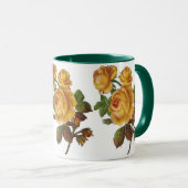 マグカップヴィンテージフローライエローローズグリーン マグカップ (正面右)