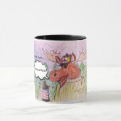 マグカップ上の漫画ムース。ニューフィーMoose mug. マグカップ (中央)