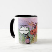 マグカップ上の漫画ムース。ニューフィーMoose mug. マグカップ (正面左)
